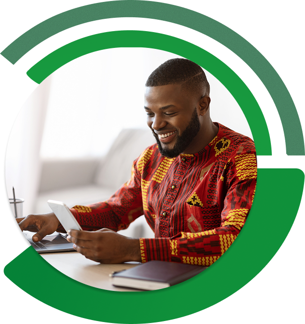 Professional African woman in traditional attire